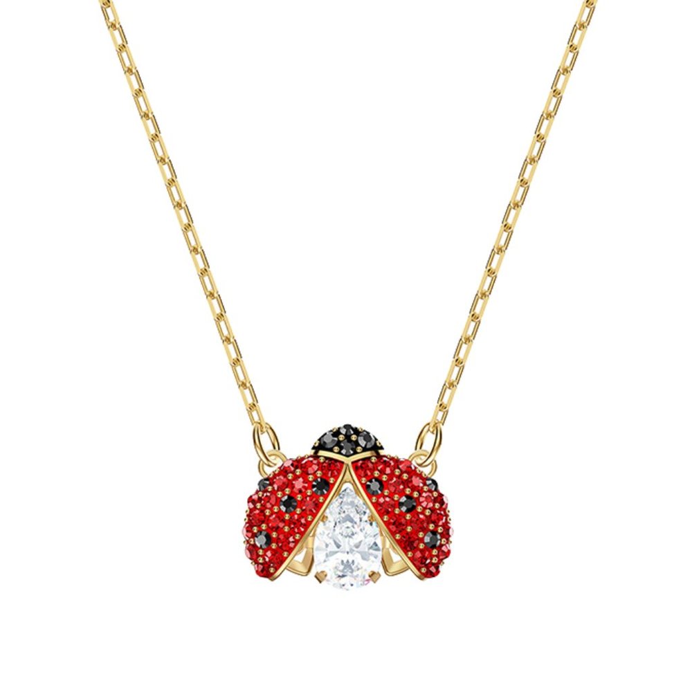 Swarovski's beating heart ladybug necklace pendant is exquisite and sparkles in
